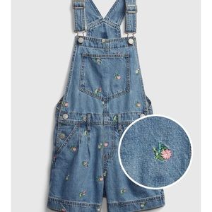 Kids Floral Shortalls Old Navy Vintage Look M